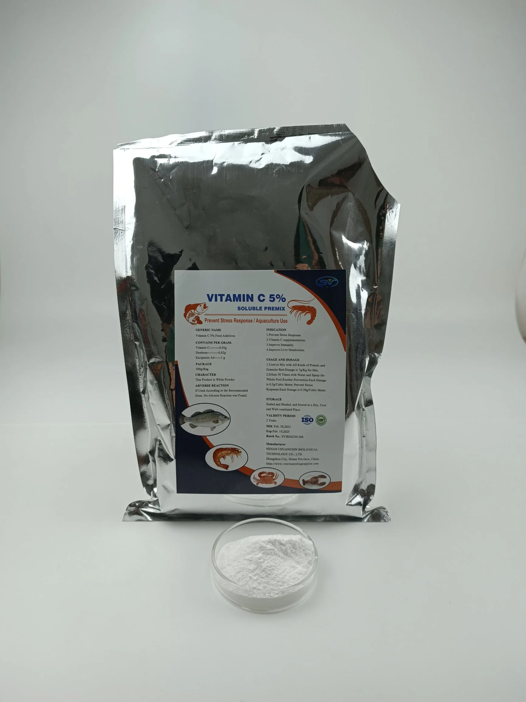 Feed Formula for Fish Farming: Veterinary Drug Feed Additive with Added Vitamin C