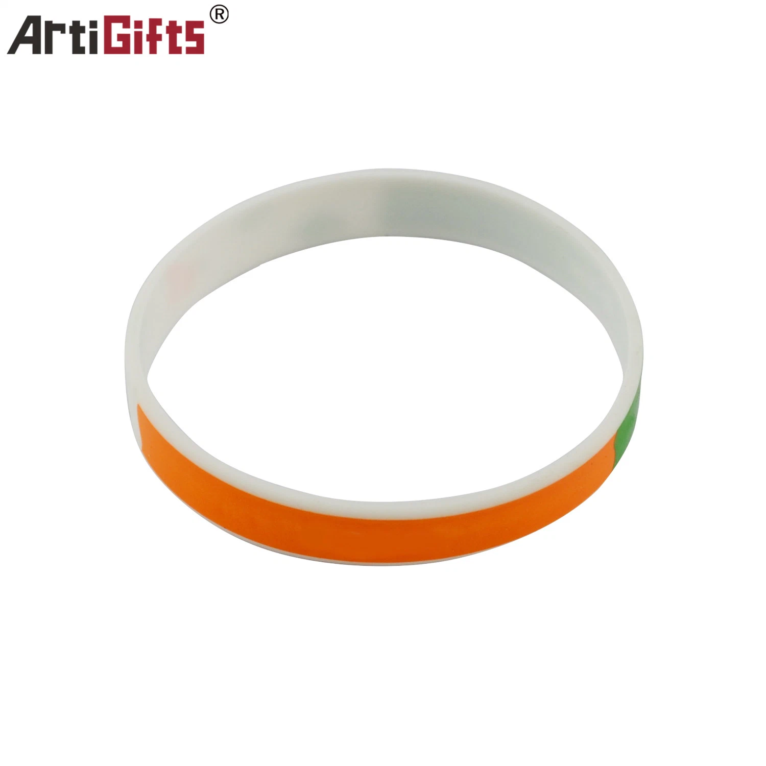 Pulsera de silicona personalizadas de capas verticales con Soft enamel