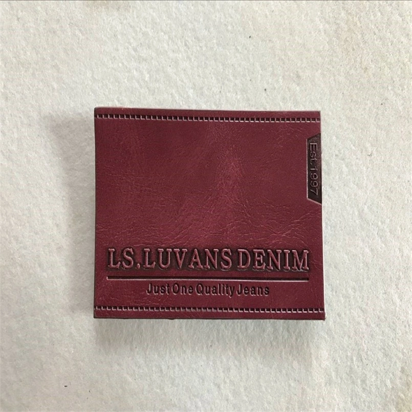 Manufacturer Custom Exquisite Retro Embossed Leather Label for Luggage