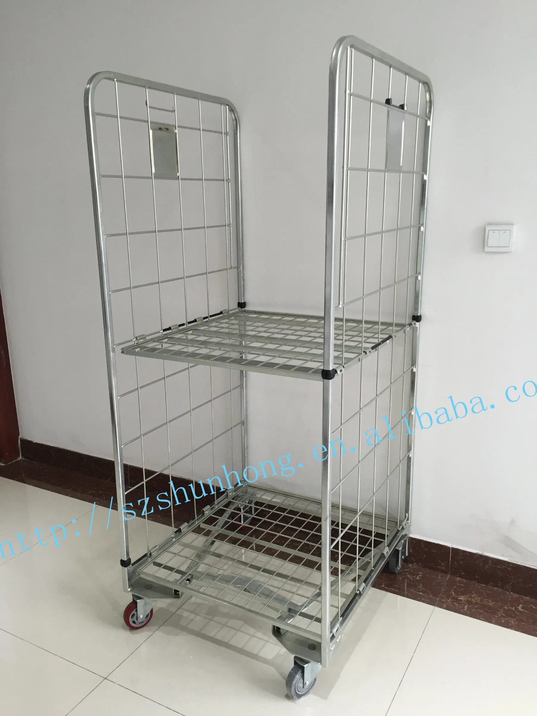 Multifunctional Two Side Warehouse Cheap Medium Duty Trolley Roll Cage