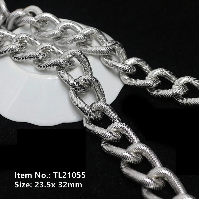Decorative Handbag Accessory Metal Aluminum Chain for Clothes Tl21055
