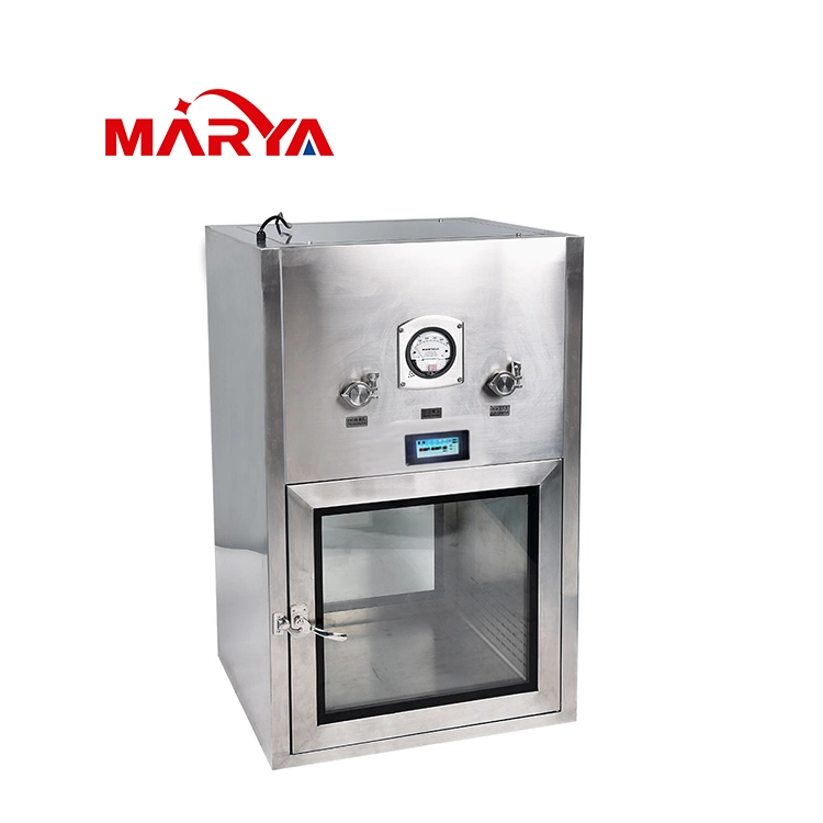 Marya Class100 Cleanroom ISO Standard CE Certificate Stainless Steel SUS304 Interlock Laboratory 400X400X400mm Dynamic Pass Box Manufacturers