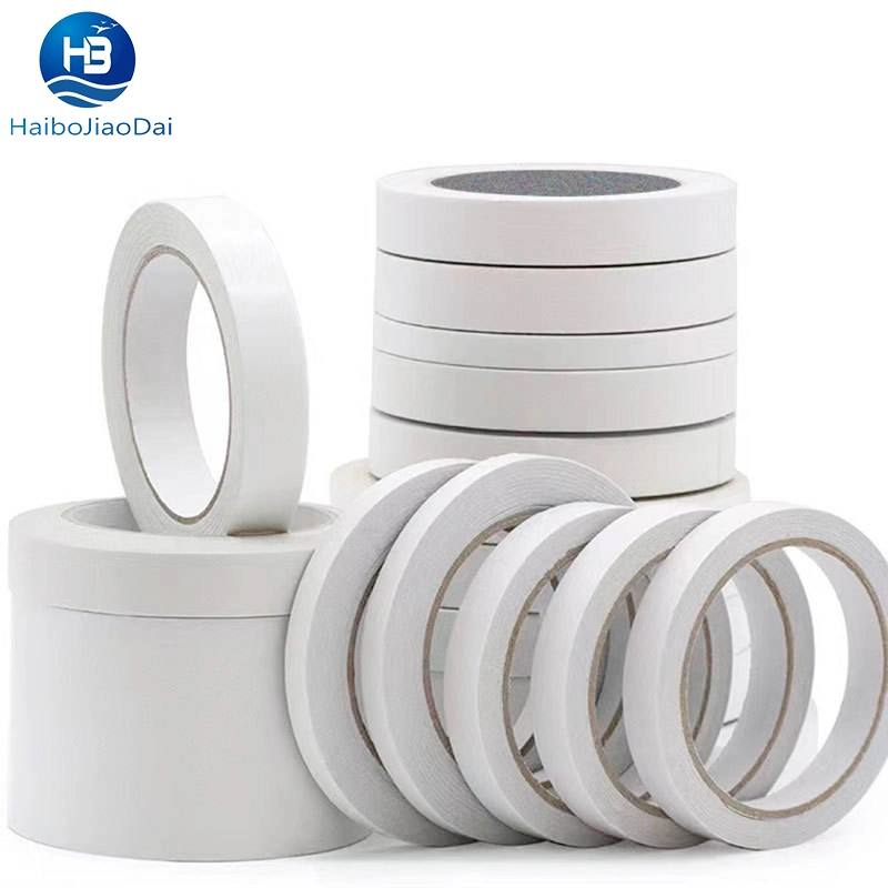 White Super Strong Adhesive Tape Paper Strong Ultra-Thin High-Adhesive Cotton Double-Sided Tape for Hardware
