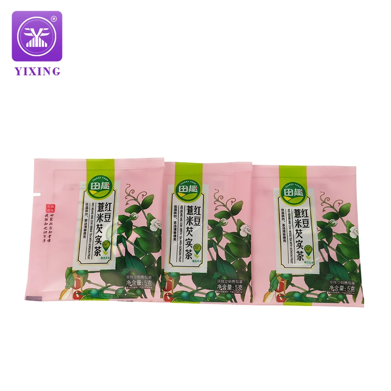 Customied Shape Bag Roll Film Three Side Seal Bag Tea Plastic Packaging with Windows