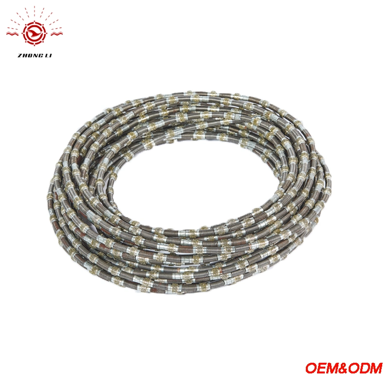 Diamond Wire Saw for Cutting Marble Block (10.5mm, 11mm, 11.5mm electroplate & sintered beads)