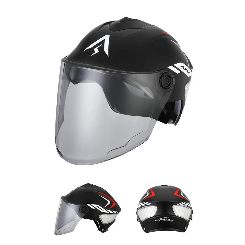 الجملة هليى موتوركيكل هليmet Summer Male Riding Half Helmet Unisex دورة الصيف لسلامة البالغين على الدراجات البخارية الكلاسيكية PP بنصف الوجه