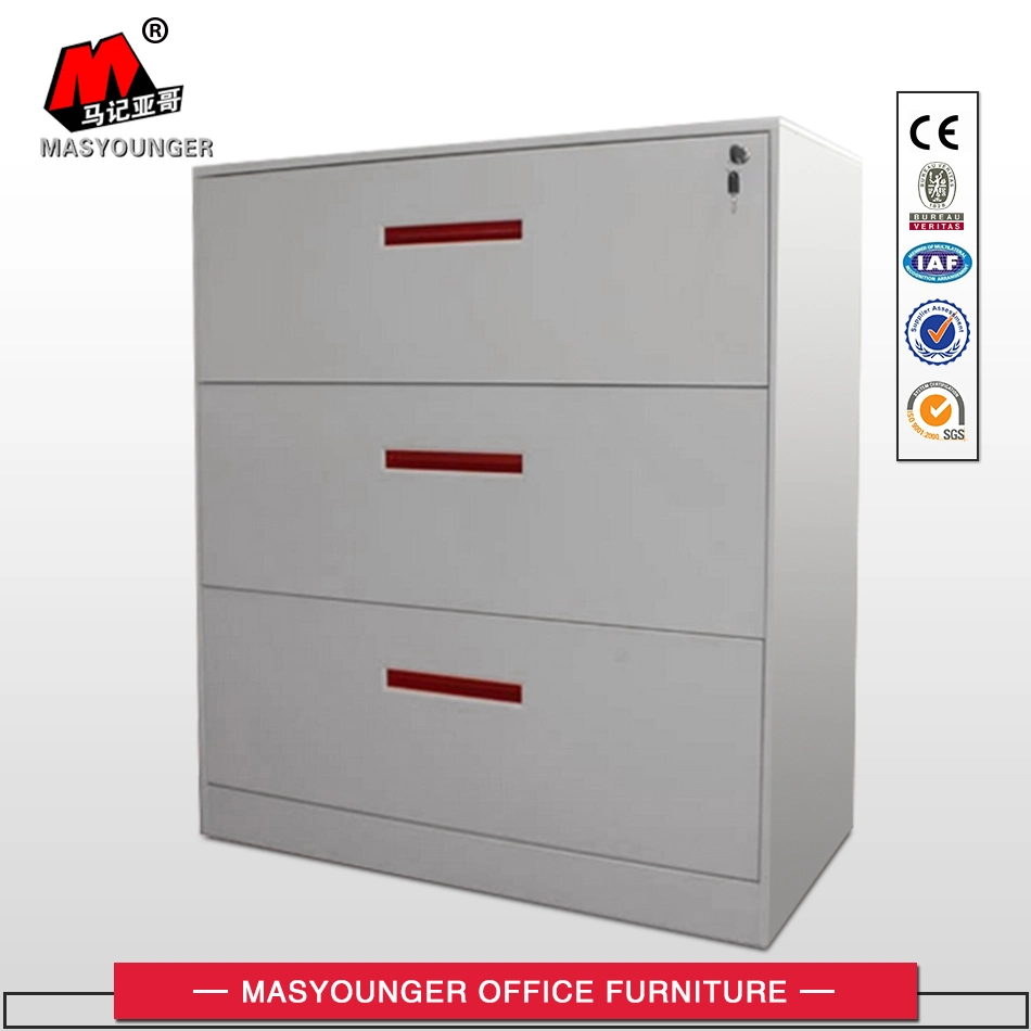Office Furniture Supplier 3 Drawer Metal Full-Suspension Lateral