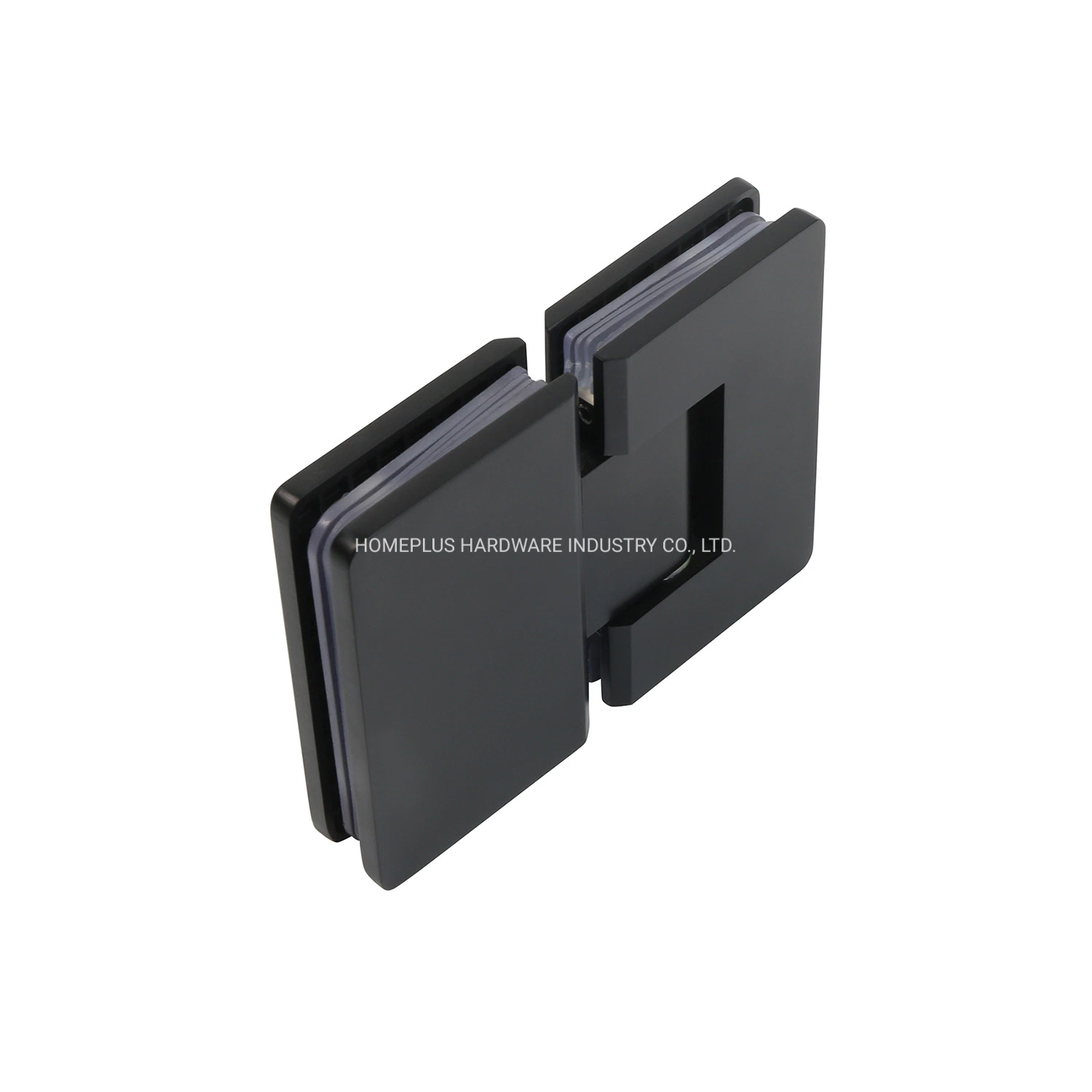 Matt Black 180 Degree Brass Shower Hinge Stainless Steel Glass Clamp