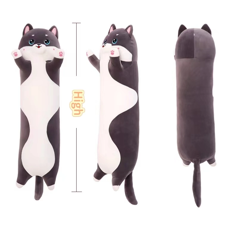 Tamanhos grandes brinquedos de animais de peluche, bonitinho de gato, Sofá-cama Decoração doméstica forma de cão de corpo longo e macio