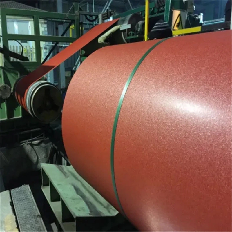 Red Black Wrinkle Matte Grain Precoated Color Coated Zincalum Prepainted Matt Steel Coil