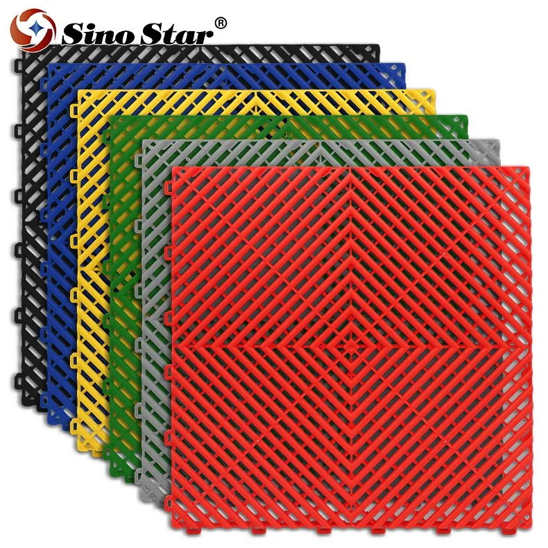 Thickened Car Plastic Splicing Grille Mat Car Wash Room 4s Beauty Shop Home Garage Floor Grid Drain Mat Car Wash Mat