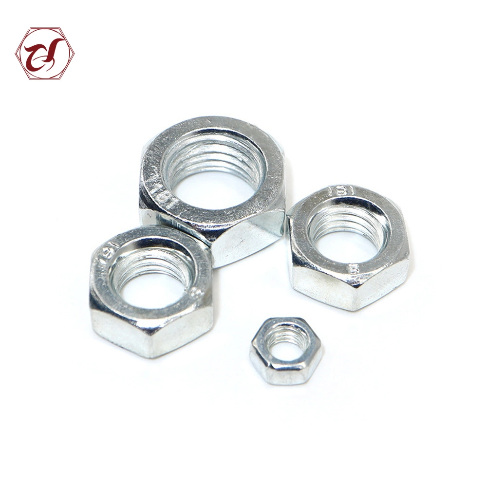 Yellow Black Zinc Plated Hex Nuts Carbon Steel Nuts
