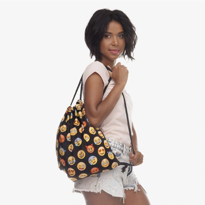 New Fashion Woman Korean Mini Backpack Women Sports Outdoor Drawstring Bag Cute Pattern Girl Personalized Shoulder Gift