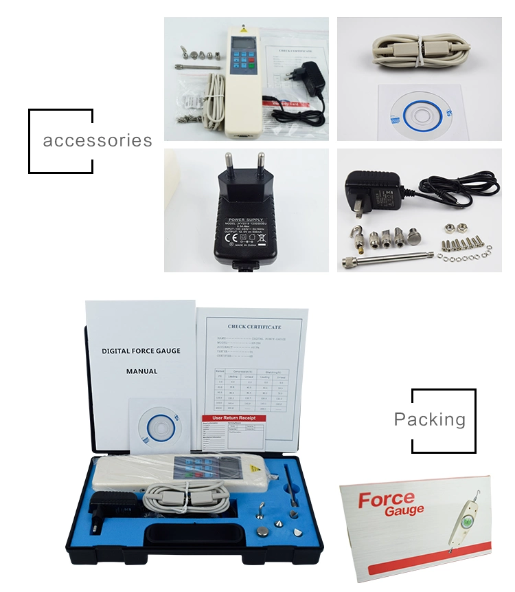 Digital Force Gauge Push and Pull Force Measuring Instrument (HF-200) 20kg Dynamometer