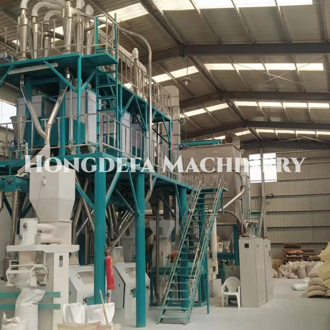 PLC Control Maize Flour Mill Plant Automatic Corn Milling Machine