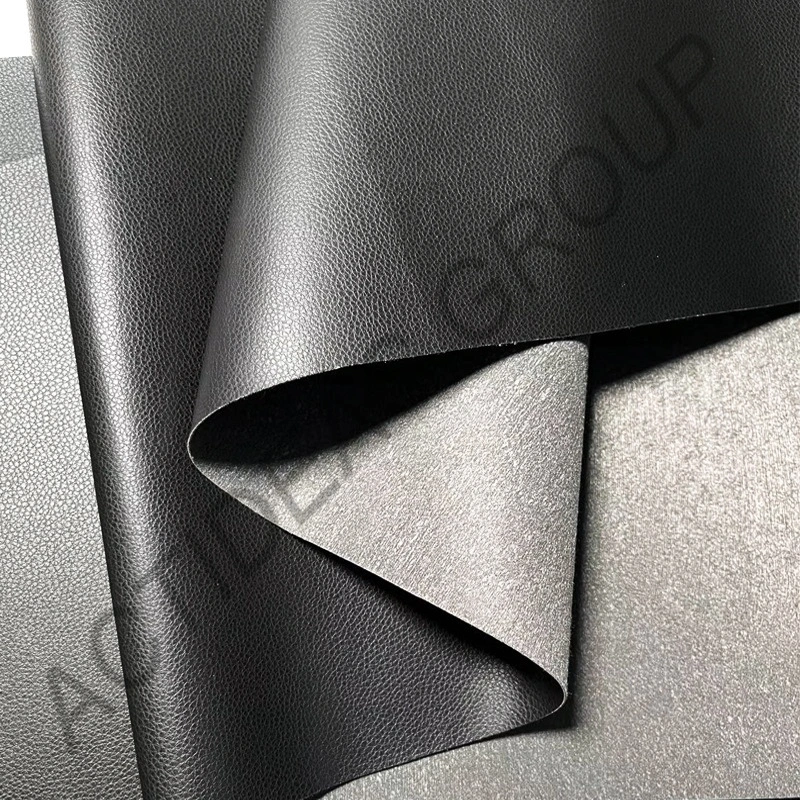 أريكة جلدية سوداء مصنوعة من الجلد الأسود المكسو بالجلد ومبطنة للماء مادة PU الجلدية للحقائب