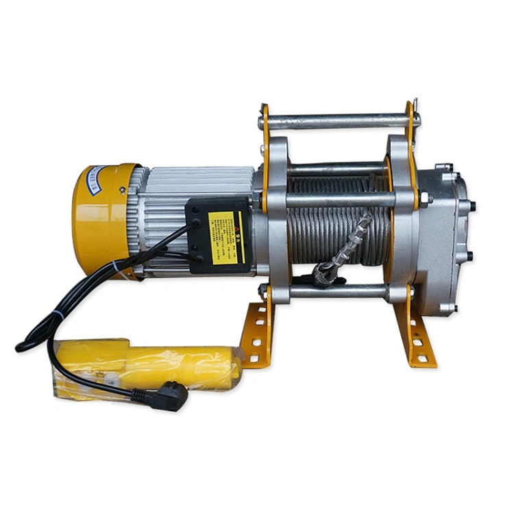 Low Price 220V 50Hz 2t 100m Wire Rope Electric Hoist Winch with CE Certificate