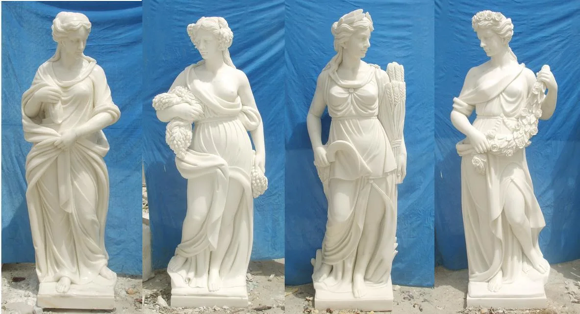 White Marble Statue Carvings Garden Decoration Sculpture