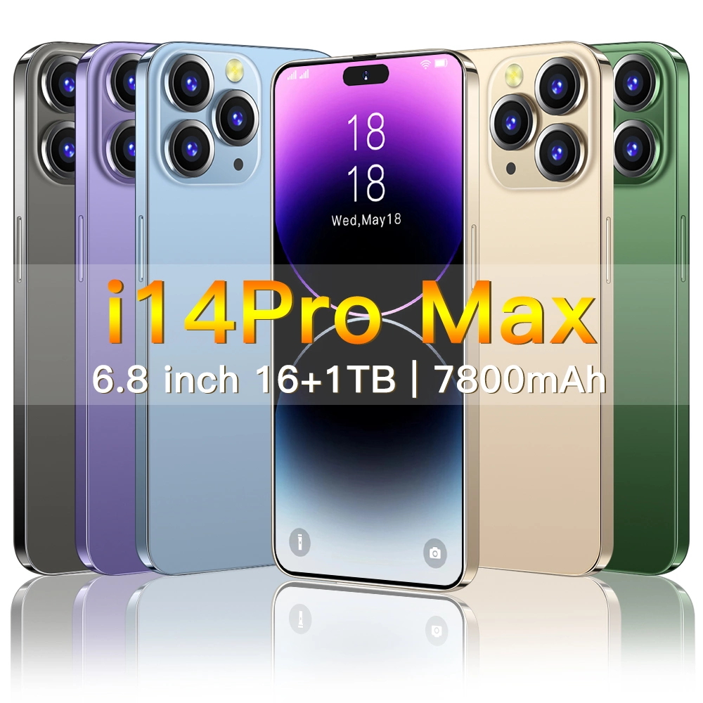 Buen teléfono I14 Pro Max 6.8" 8GB+256GB 4G Android original deje cara HD de la cámara del teléfono móvil de la Versión Global ID.