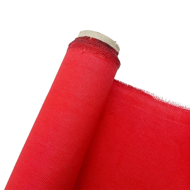 Heat Resistant Red Polyurethane (PU) /Silicone Rubber/Acrylic/PVC Coated Fiberglass Fabric for Smoke and Fire Curtain in Industry