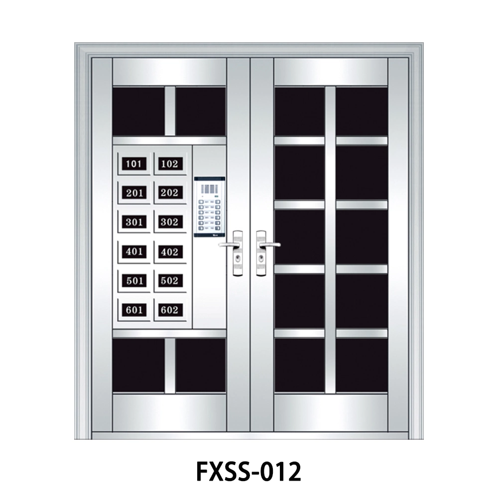 Fusim Security Doors Anti-Theft Double Exterior Stainless Door (FXSS-012)