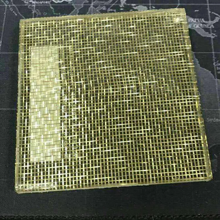 Glass Laminated Mesh Xy-R-09 Architectural Brass Woven Mesh Fabric