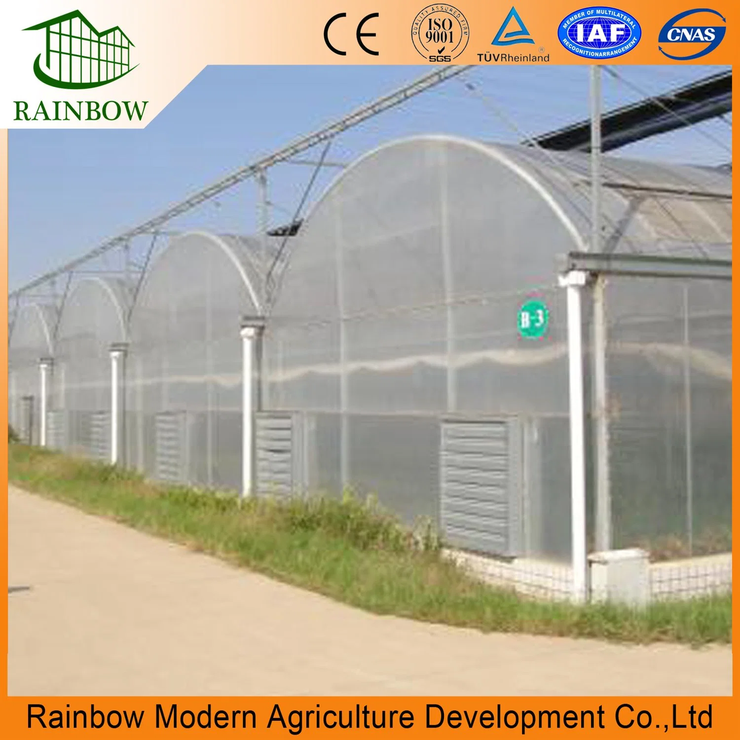 Commercial Agriculture Multi Span Tunnel Greenhouse for Flowers Tomato Cucumber Pepper Eggplant Nursery Hydroponics