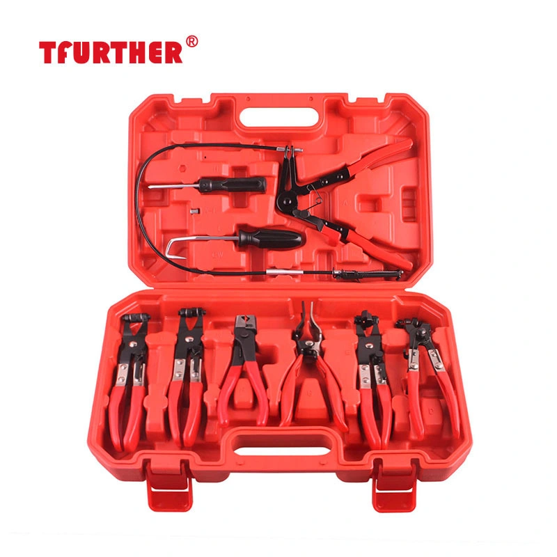 Supply Stock Automatic Hand Tool Kit 9 Pieces / Set Hose Clamp Ring Clamp Kit Flexible Cable Pliers Rotating Jaw Tool Remover