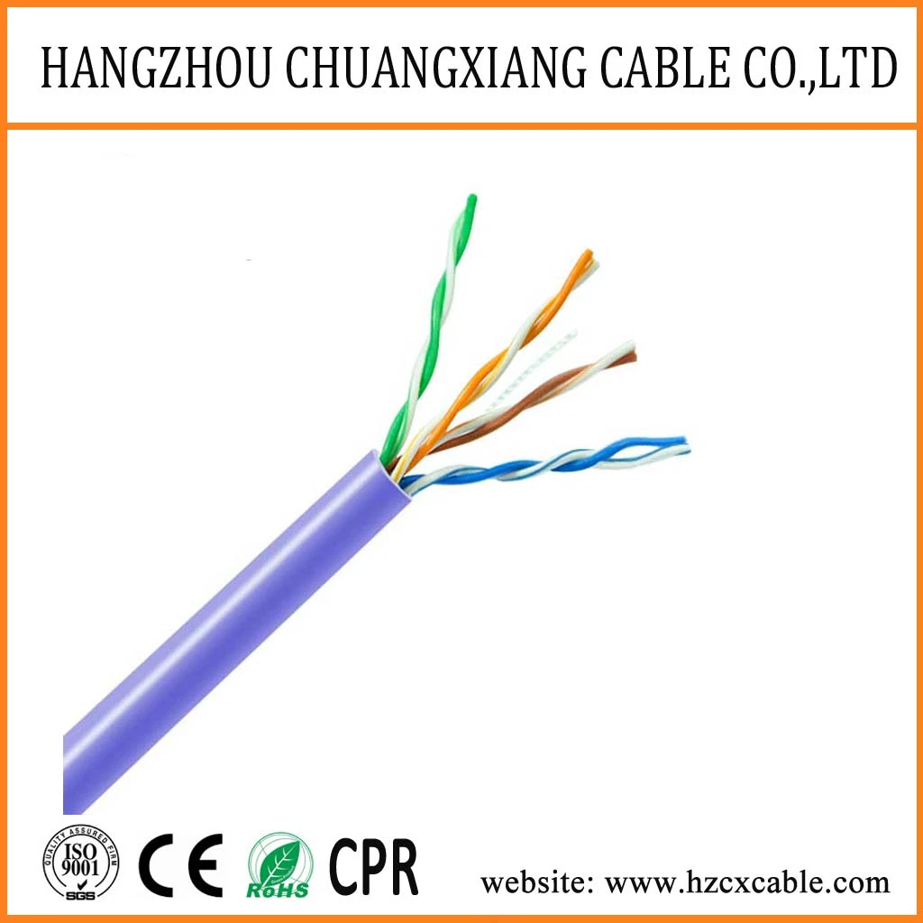 LAN Cable UTP Cat5e 24AWG PVC Jacket Data Cable Copper Wire Cu/Bc/CCA Network Cable Copper Wire Computer Cable