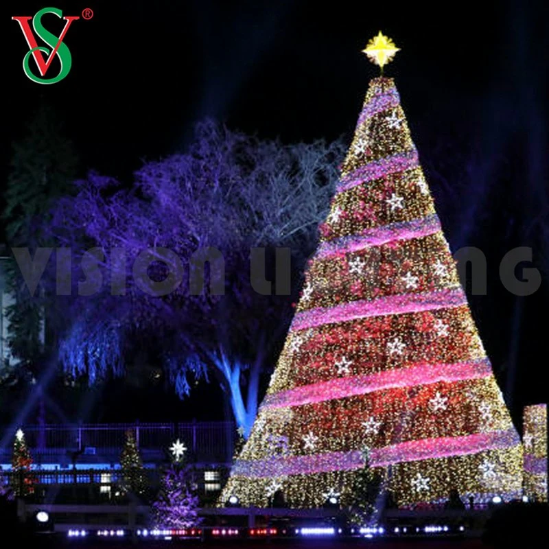 Customized Christmas Decorative Outdoor Tree Motif Light with Ball Ornaments