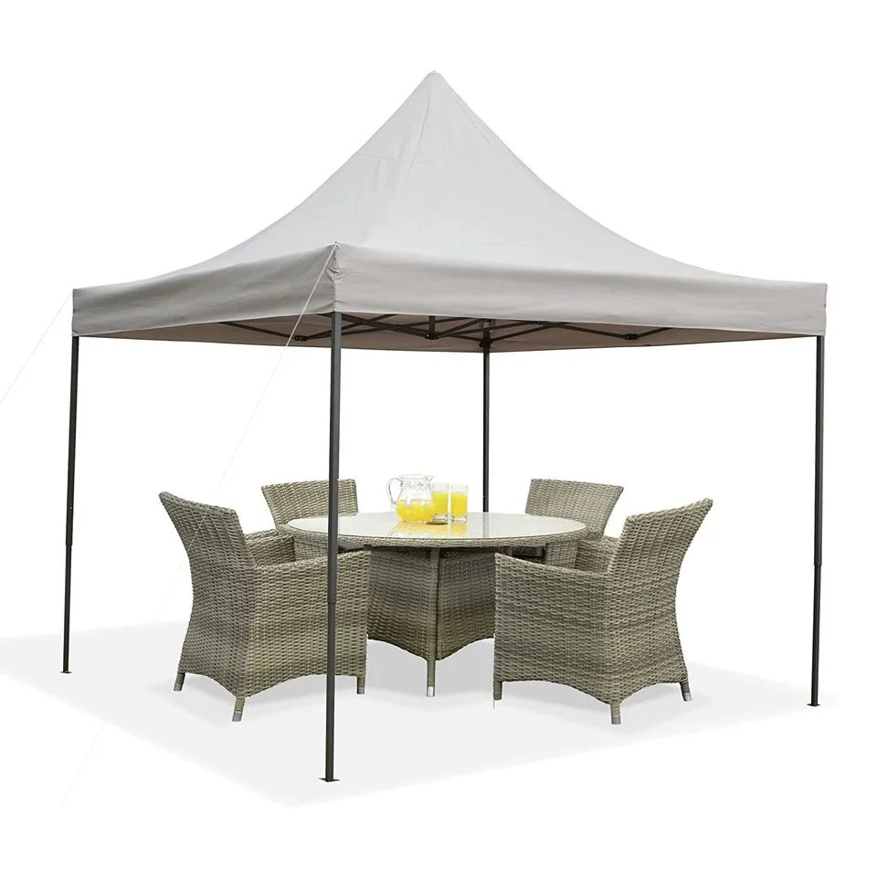 3m x 3m jardin Gazebo dôme gris Pop up partie tente d'auvent Pergola protection UV