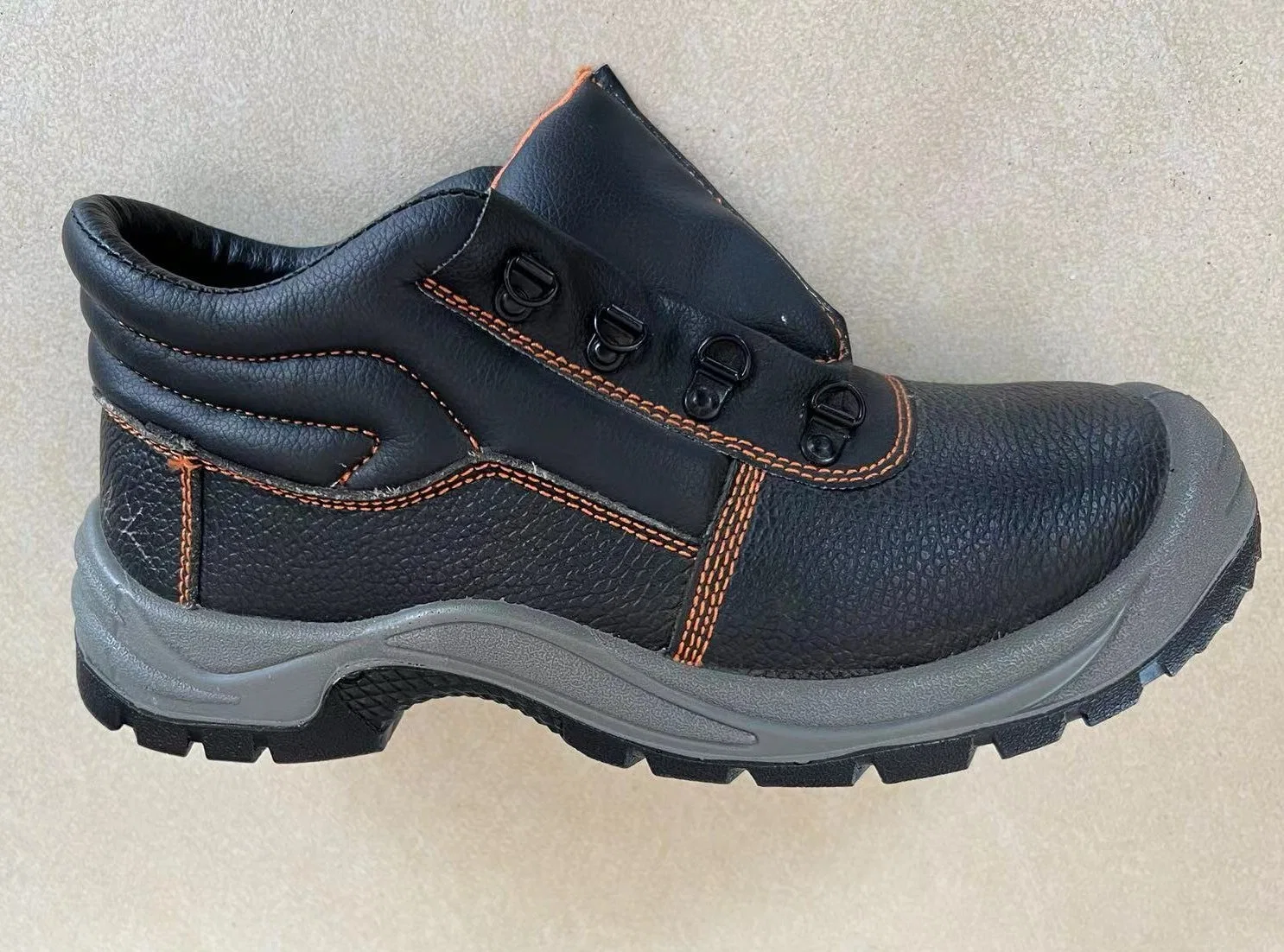 Cheap PU Leather Upper Rubber Outsole Safety Shoes