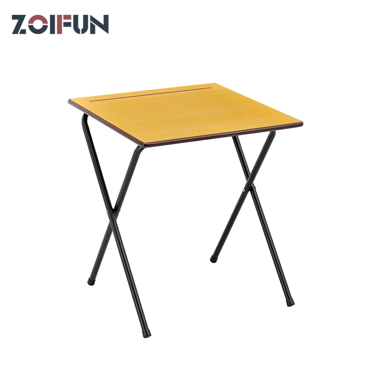 Contrachapado plegable de madera MDF de laboratorio con muebles de agujero de lápiz; tableta flexible de pie para aulas de estudiantes;