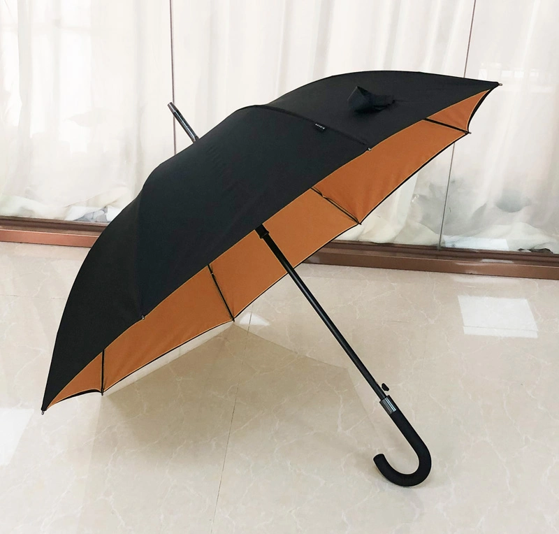 Price 23 Inch Fiberglass Windproof Structure Custom Double Layer Straight Umbrella