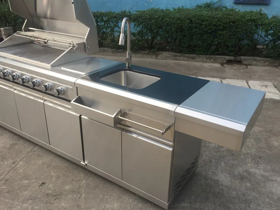 European Style Stainless Steel Outdoor BBQ Grill Outdoor Cabinet Kitchen