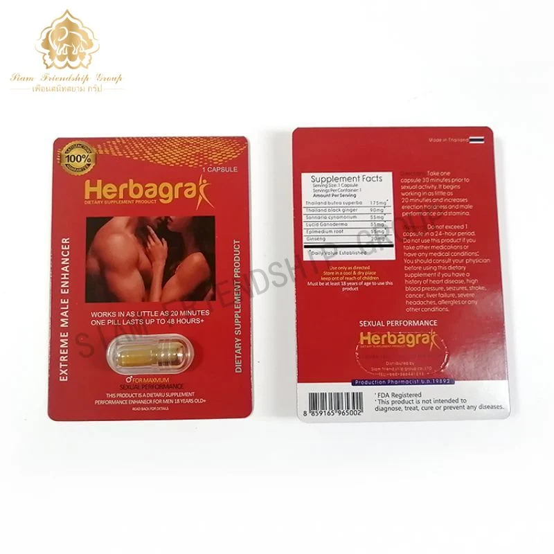 Wholesale/Supplier Sex Power Capsule Packaging Display Box 3D Card Pills