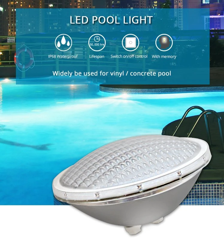 Pi68 luzes RGB exterior em aço inoxidável boa dissipação de calor Protecção anticorrosão PAR56 Underwater exterior da retaguarda