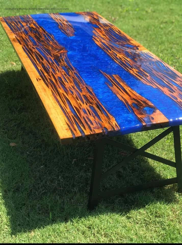 Crystal Metallic Epoxy Resin on Table Top