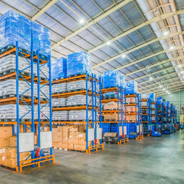 5%of Forklift Drive-in Pallet Shelving Racking Shelf Steel Multi Storage Rack for Plastic Wooden Warehouse Garage