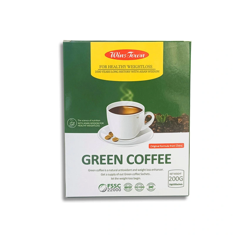 Natural Herbal Strong Effective Lose Weight Burn Belly Fat Skinny Detox Slim Green Coffee with Ganoderma