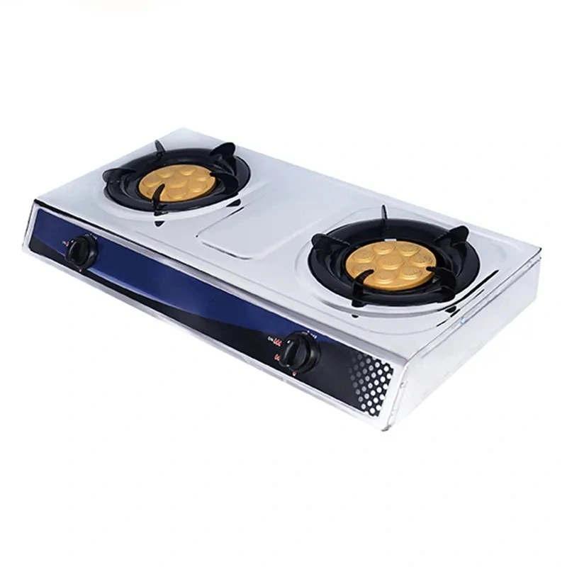 Cheap Price Wholesale Gas Hob Stainless Steel Panel 2 Burners Household Gas Cooking Stove