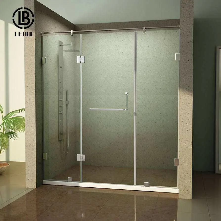 High quality/High cost performance  Aluminum Flat Open Shower Room with Tempered Glass