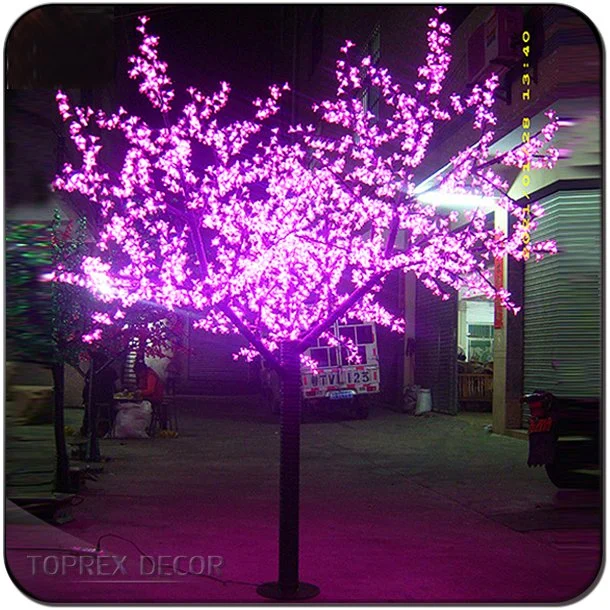 La decoración de bodas paisaje artificial LED se encienden Árbol de cerezos en flor