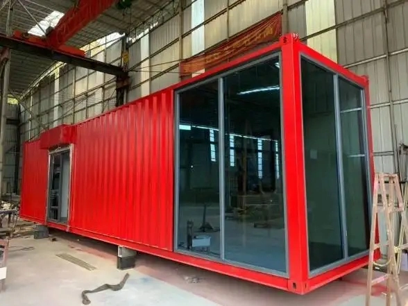 Home Prefab Container House Mobile Tiny House Shipping Container House Glass Container House Toilet House Office Steel Structure Factory Prefabricated Container