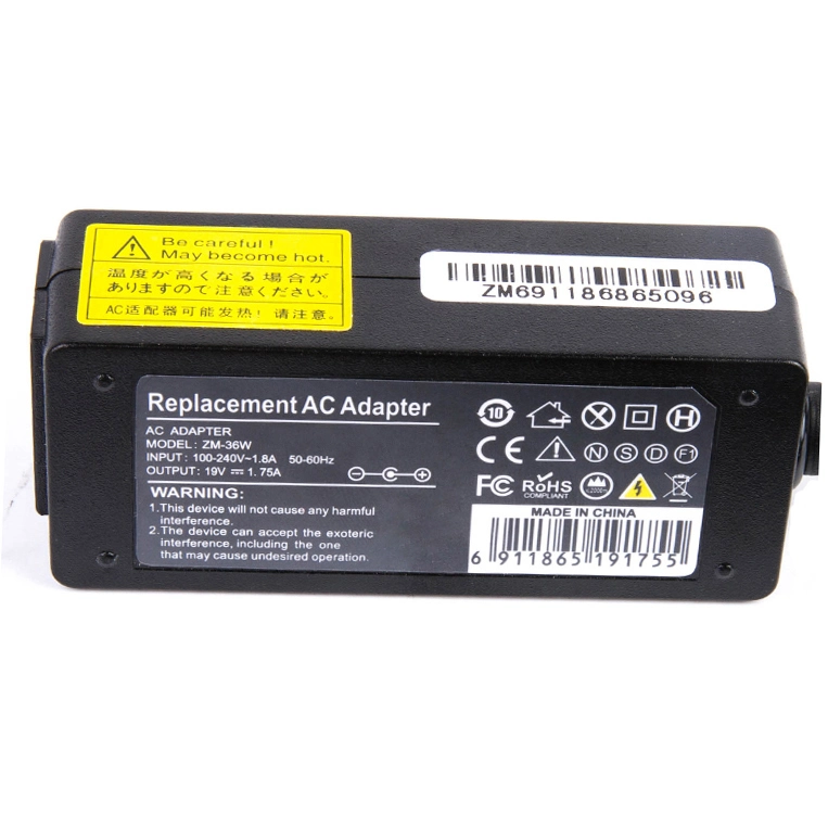Laptop Battery Charger Mini 33W 19V 1.75A Adapter for Asus