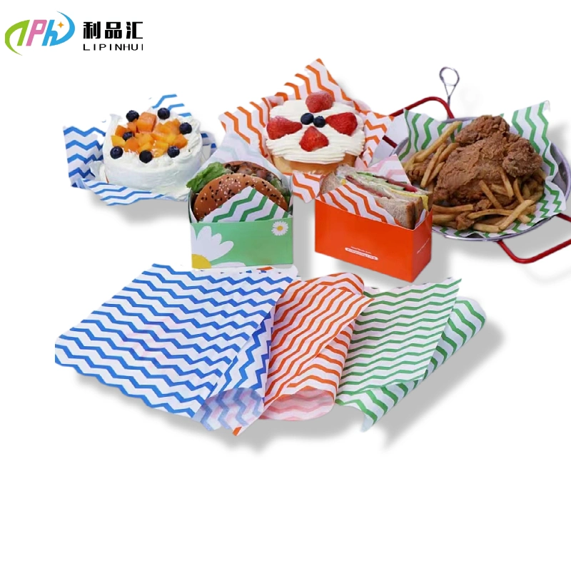 Fries Wrapping Paper Custom Greaseproof Wax Paper Custom Printed Pizza Food Packaging Waterproof Wrap