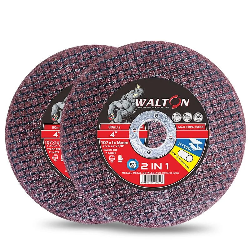 Pegatec 107X1X16 Metal Abrasives Cutting Disc 2in1 Cut off Disk