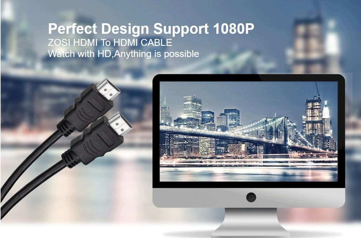 Cable HDMI de alta velocidad es compatible con Ethernet, 4K, 3D, 5FT