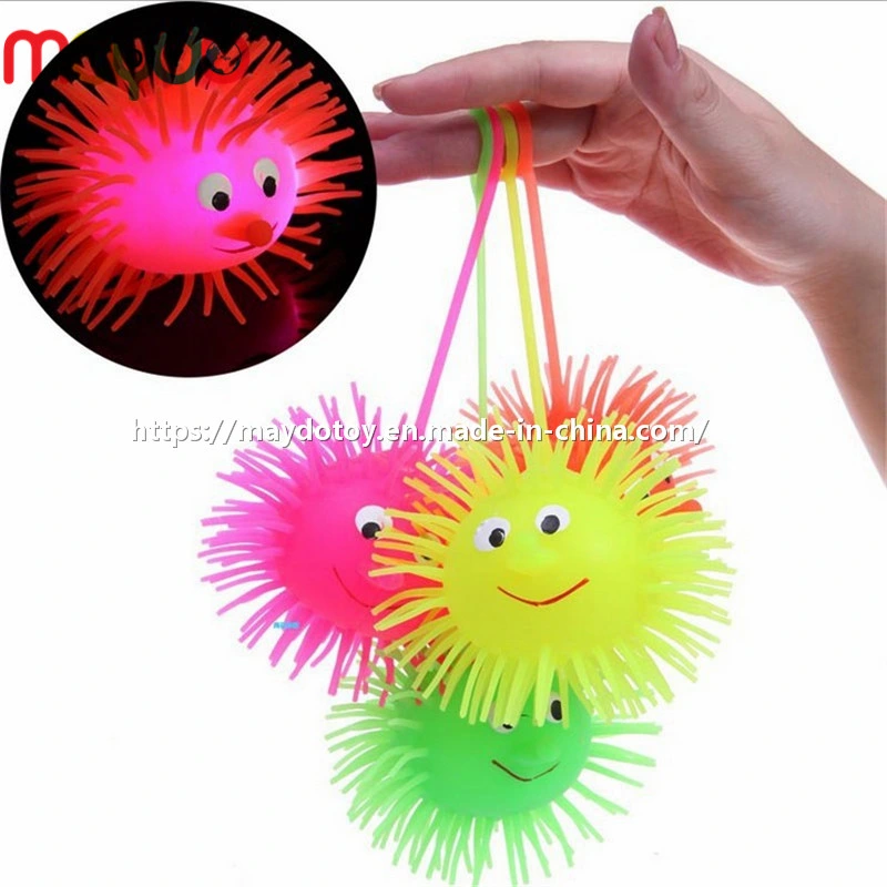 Novlety TPR Light up Puffer Ball Soft Plastic Flashing Yoyo Ball Toy