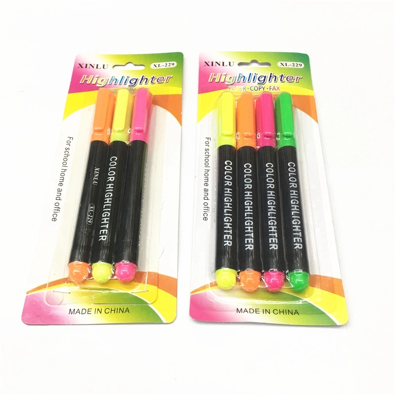 4 Color Highlighter Marker Pen for Office Supply